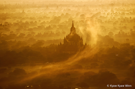 The Morning Scene of Bagan