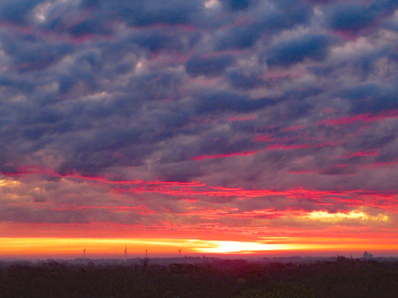 Sunrise Over Wind Farm