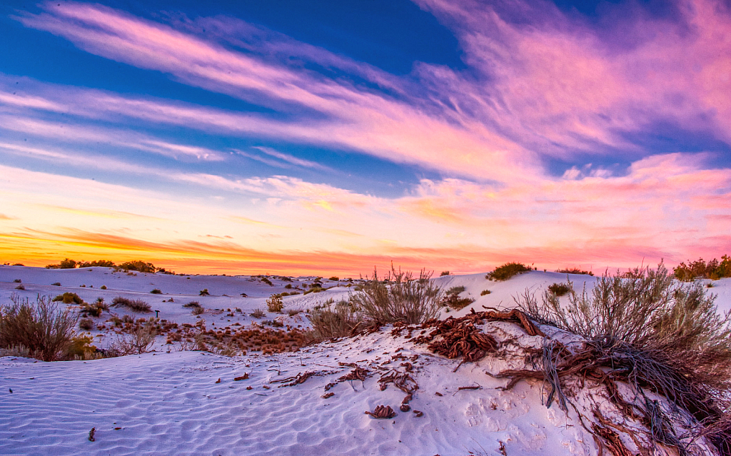 Sunrise at White Sands - ID: 16089840 © John D. Roach