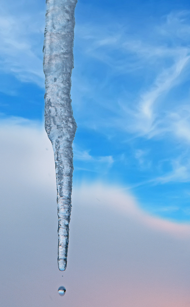 Icicle and droplet.