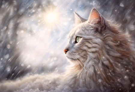 Cat and Snow