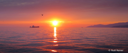 Sunset from the park, Vancouver BC