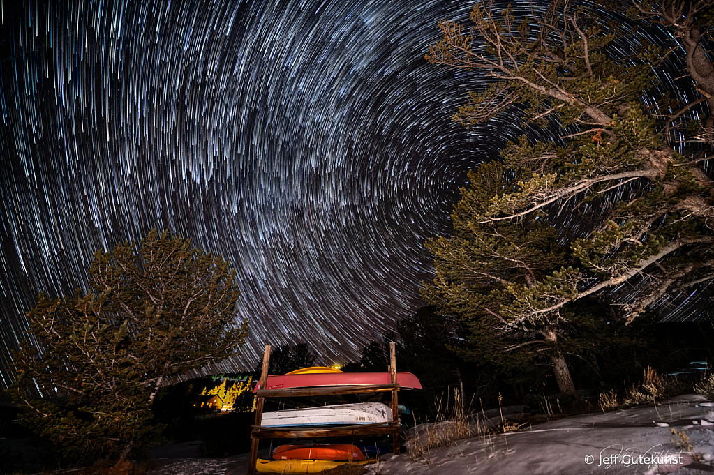 Star trails New Year's Eve 2023