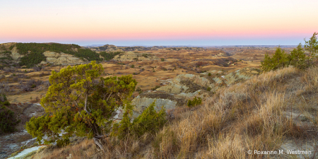 Early morning sunrise North Dakota badlands