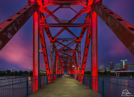 Junction Bridge In Red