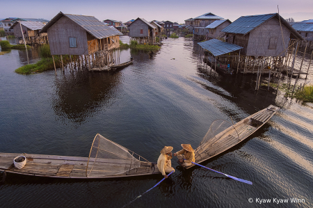 Fisherman Village from Inle Lake