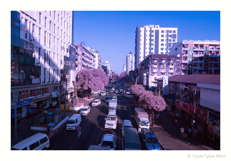 IR Color of Yangon City