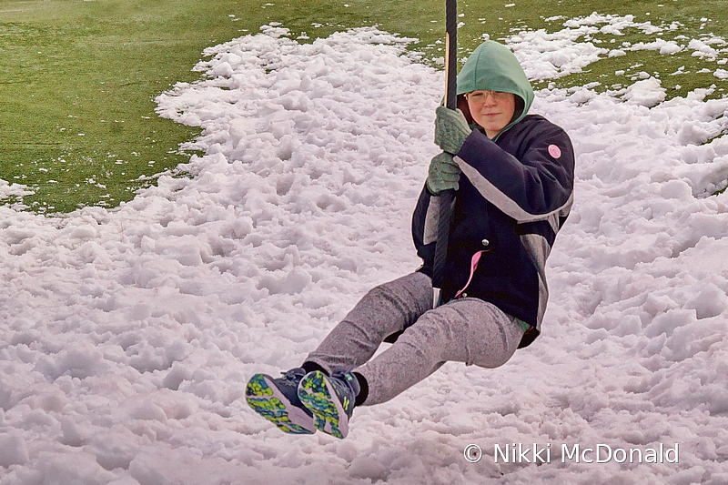 Winter Zipline Fun