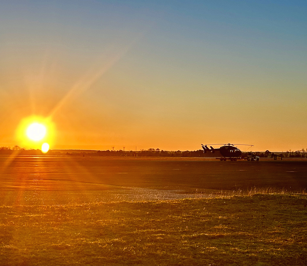 Sunrise on an airfield  - ID: 16109930 © Elizabeth A. Marker