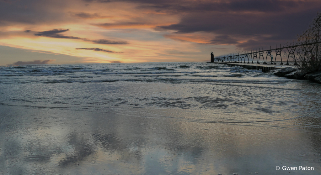 Lighthouse on Lake Michigan