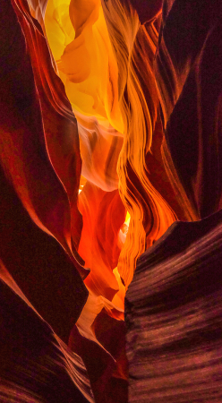 Brilliant color in slot canyon 