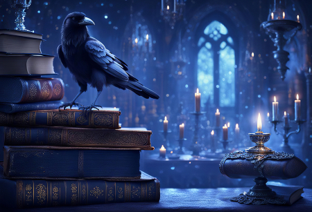 Raven and Books