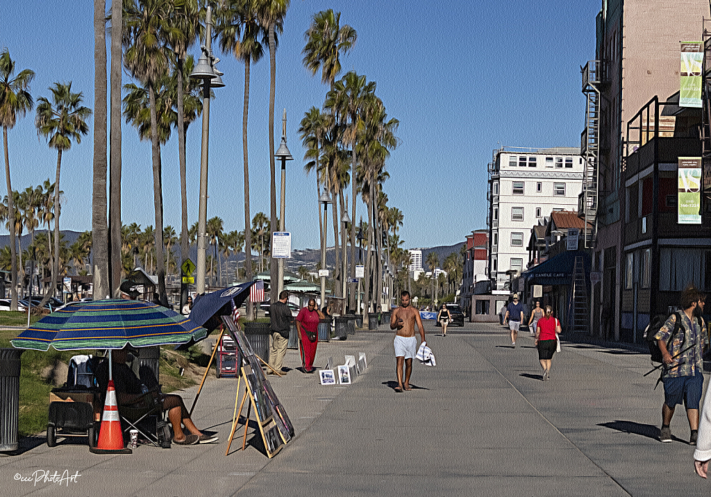 Venice Boardwalk Morning - ID: 16112689 © Candice C. Calhoun