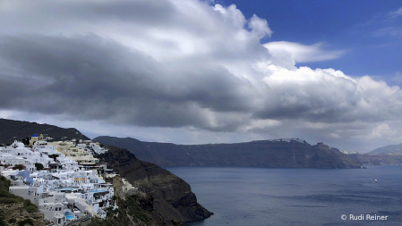 Santorini clouds
