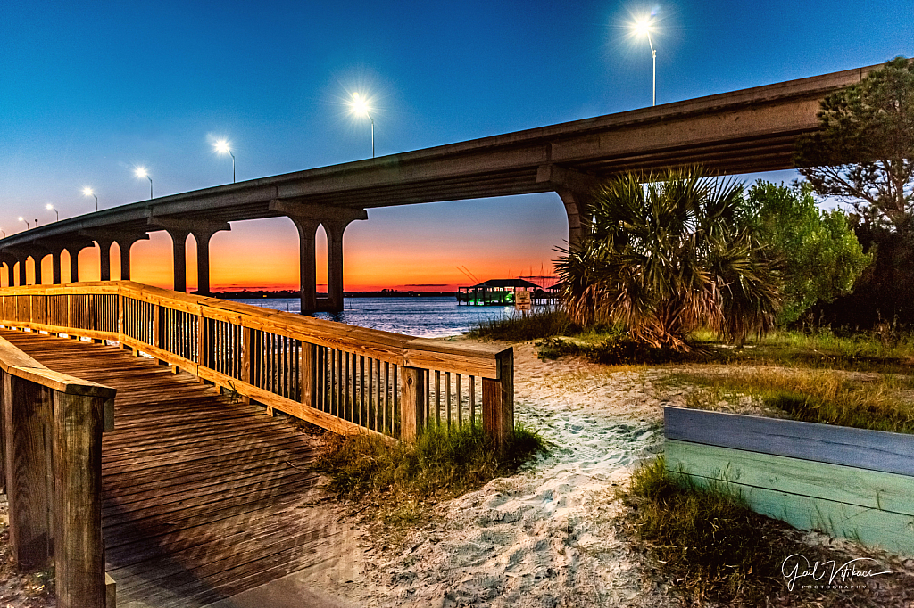 Vilano Bridge as dusk