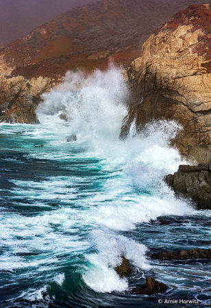 Waves Against Rocks - III