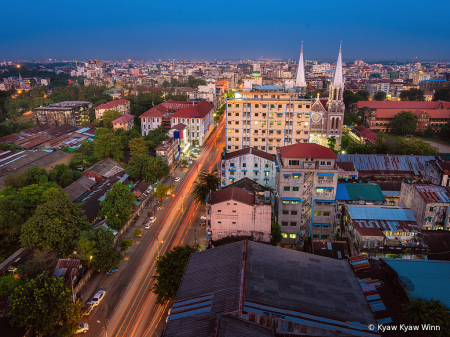Evening of Yangon