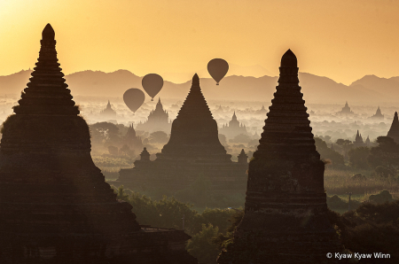Morning Scene of Bagan