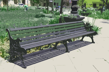 A PLAZA'S BENCH