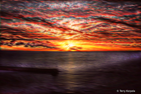 Caribbean Sunset Abstract