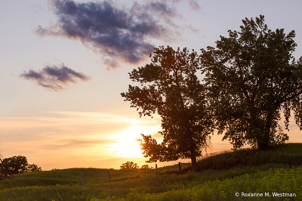 North Country trail - Sunset in the hills - ID: 16118940 © Roxanne M. Westman