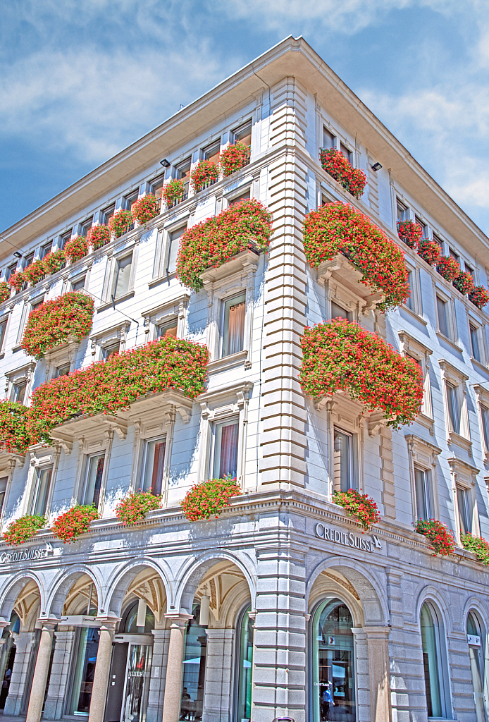 Architectural design, shapes and florals.