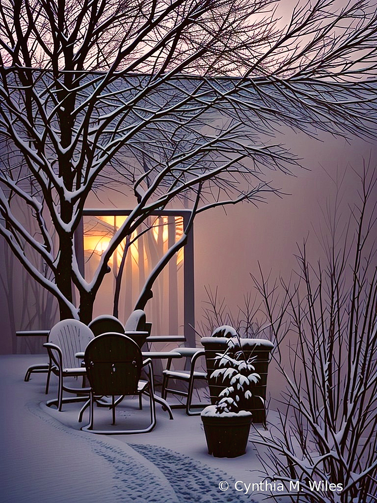 Backyard Winter Scene 