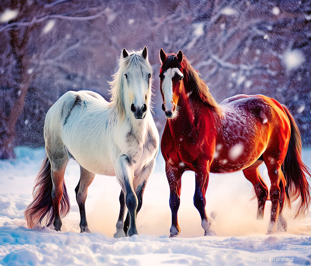 Horses in the Snow