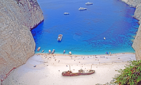 Shipwreck Bay in Zakynthos island. Greece.
