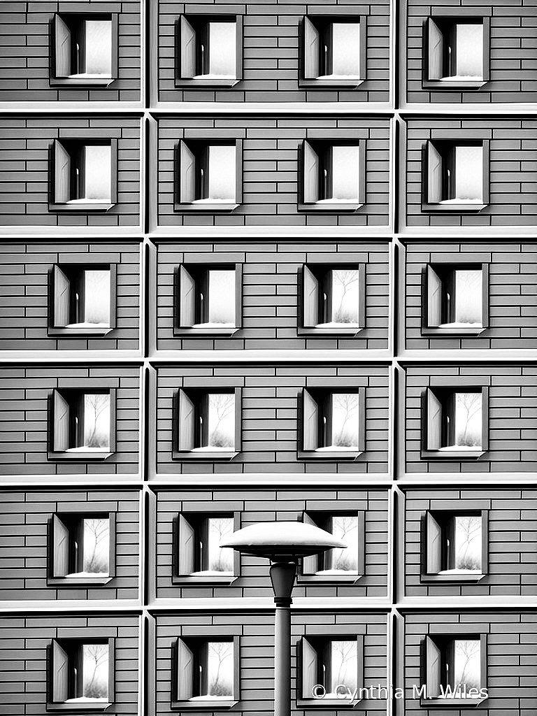 Windows with Street Lamp 