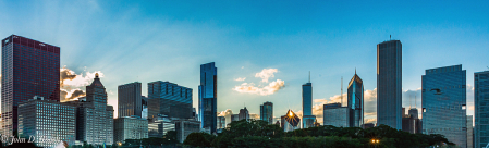 Chicago Skyline, Seen at Buckingham Fountain