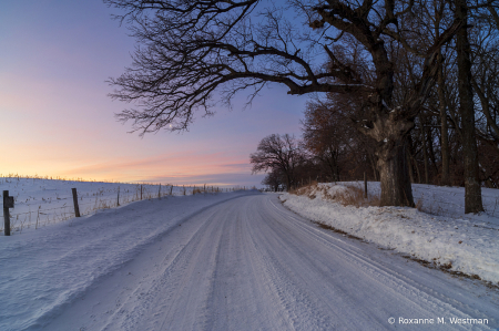 North Dakota winter drive