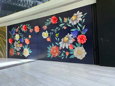 FLOWERS ON THE WALL