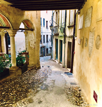 The Modernized, Ancient Street—Asolo, Italy