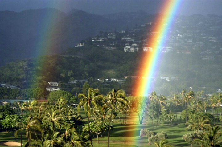 Double Rainbow Over Waialea Country Club