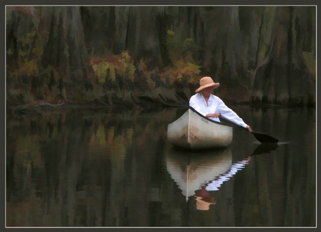 Lady and Canoe