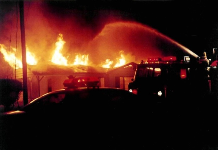 Fire at night