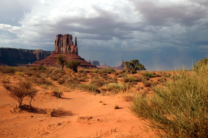 Black cloud over Monument Valley