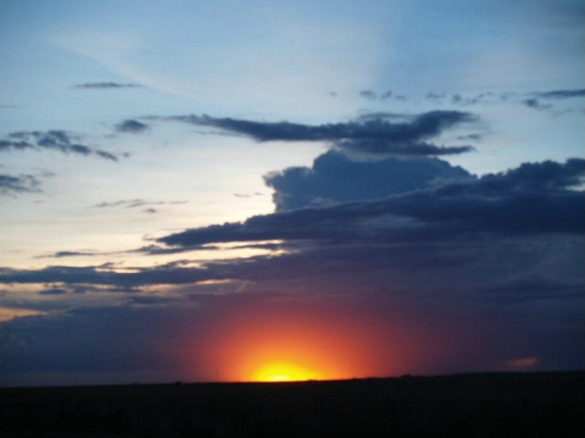 Unretouched Sunset over Amarillo - August 12, 2006