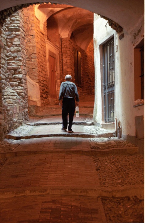 Old Man and the Bottle - San Remo, Italy
