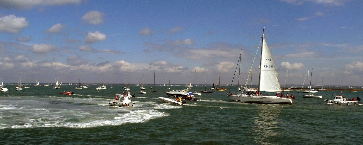 Sailing off Cowes