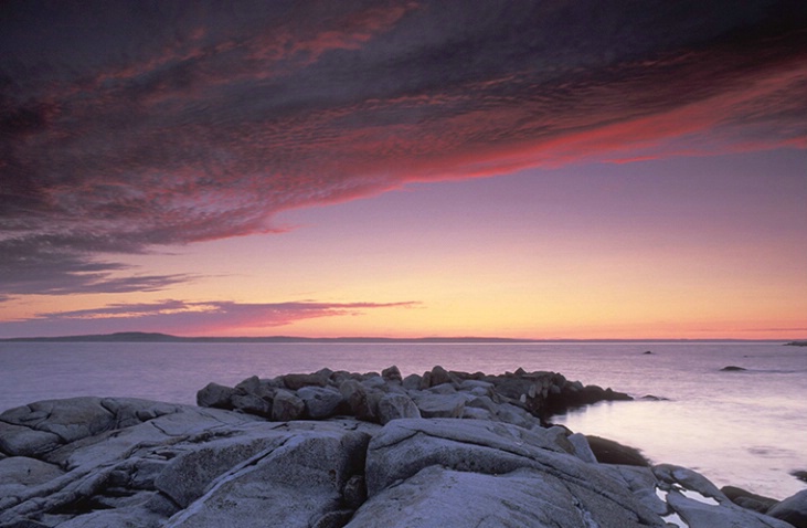 Ocean Rocks at Sunset