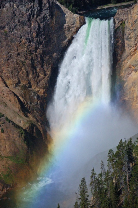 rainbow at the falls