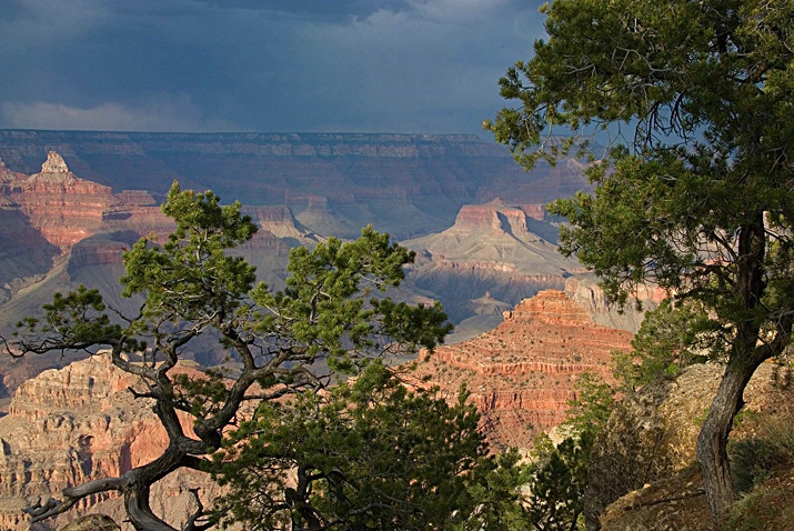 Grand Canyon with storm approaching