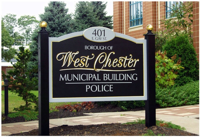 West Chester Borough Carved Gold Leaf Sign<br>