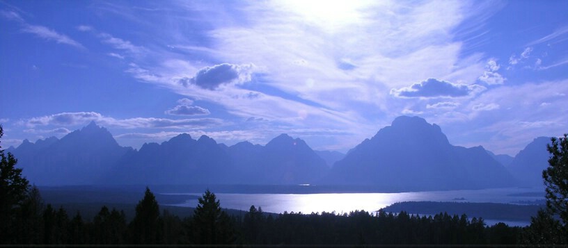 Teton silhouette late afternoon