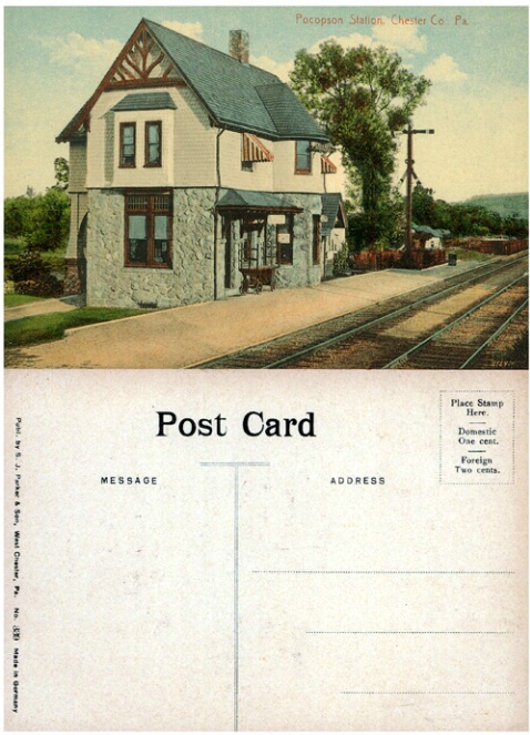 Antique Pocopson Post Card #254
