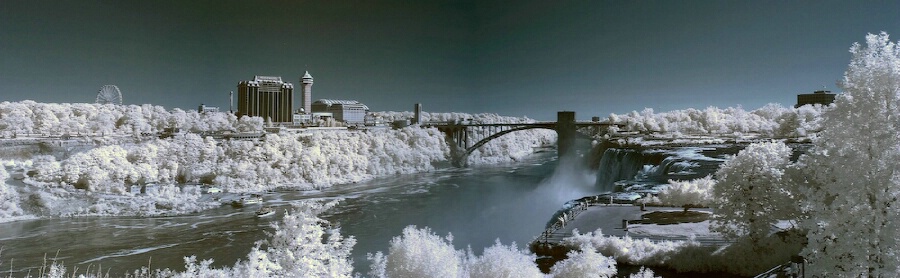 Infrared Panorama of the Falls