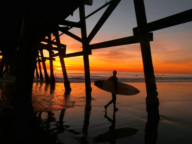 San Clemente Sunset Surfer
