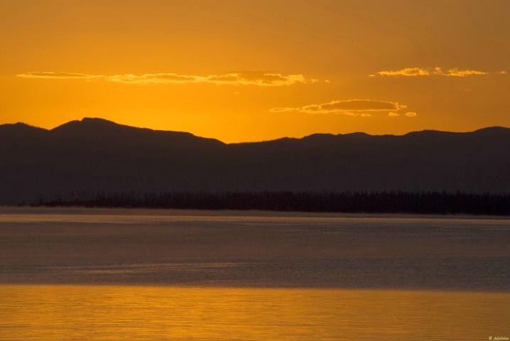 Sunrise on Yellowstone Lake